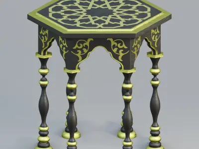 Moroccan nightstand 3D model