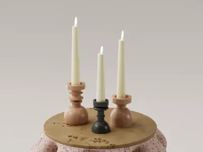 Set de candelabros - porta velas 3D print model