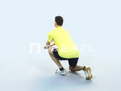 Romance 03A Volleyball Digging Sports Man Low-poly 3D model