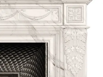 Fireplace Marble French fireplace 3D model