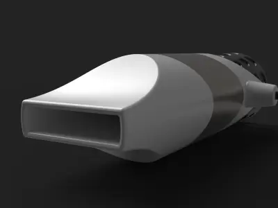 HairDryer car exhaust pipe 3D model