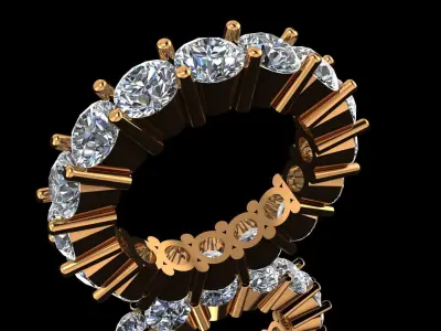 G1011 Eternity Bloom Ring USA-5 4gm 3D print model