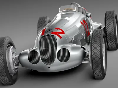 Mercedes-Benz W125 Grand Prix Race Car 3D model
