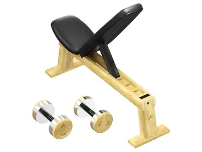 NOHrD DumbBells WeightBench Weight Rack  3D model