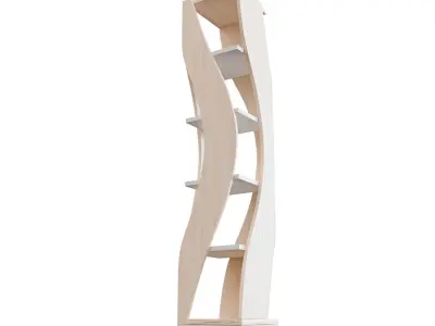 BookShelf Low-poly 3D model buy