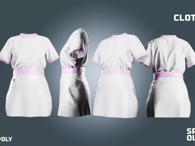 tennis sportwear Low-poly 3D model