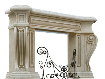 marble fireplace 3D model purchase