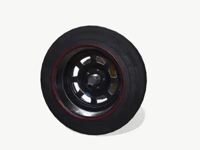 Rally wheel Eagle F1 Low-poly 3D model