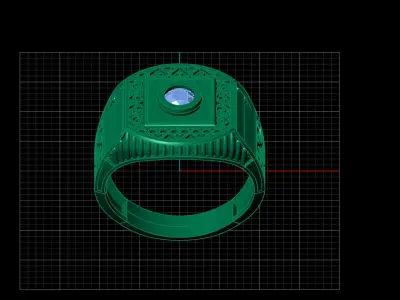 Print Ready STL 3DM  Gents Rings Diamond Men Ring  3D print model 234