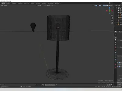 dekstop lamp - table lamp  Free 3D model