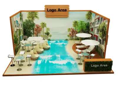 Booth Exhibition Stand a165 3D model
