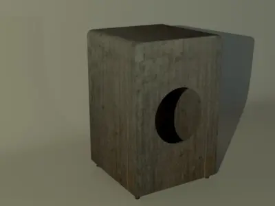 Cajon wooden box Free 3D model