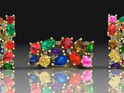 Headset with diamonds  3D print model