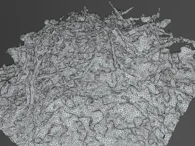 Larch tree branch pile Free 3D model