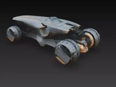 scifi vehicles set  3D model