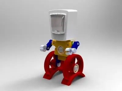Cute Little Makerbot Mascot Free 3D model