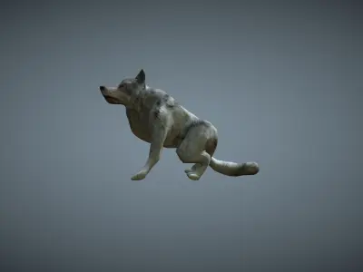 Wolf - low-poly model Free low-poly 3D model 3D model