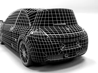 RENAULT MEGANE RS COUPE Low-poly 3D model