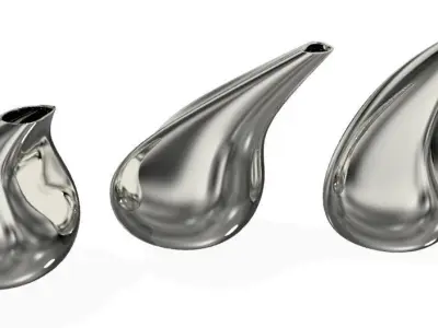 VASE SET - Drop Design 3D model