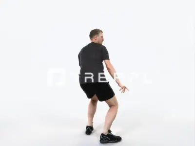 Mistery 08B Football Changing Direction Sports Man Low-poly 3D model