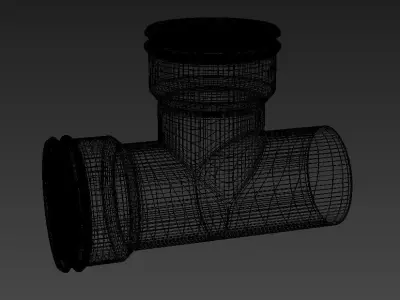 Plastic Pipe Tee 3D model