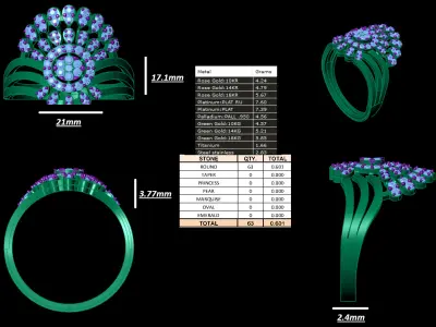 Ladies ring 3D model