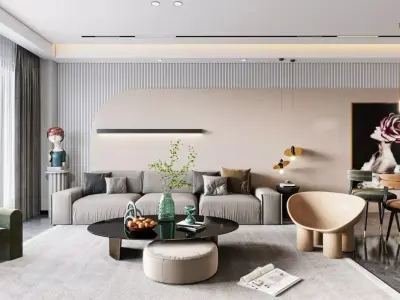 Luxury apartment living room104 3D model