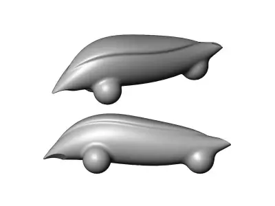 Miniature vehicle automotive speed sculpture N007 3D print model