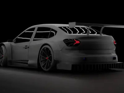 Dacia Logan 2021 STCC edition rigged 3D model