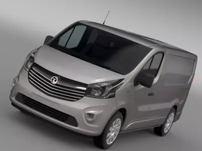 Vauxhall Vivaro Van Biturbo 2017 3D model