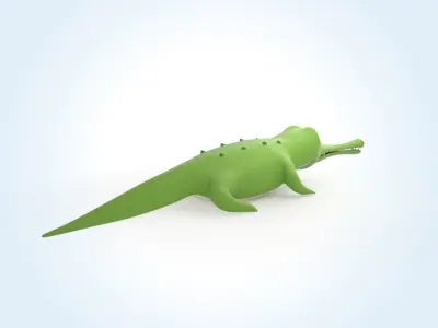 Gharial Crocodile 3D model