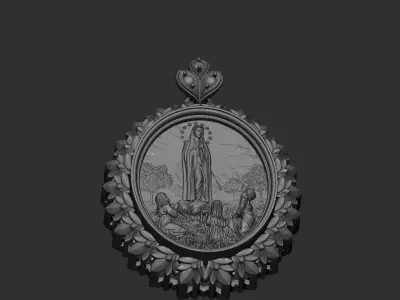 Guadalupe Our Lady Pendant 3D print model 3D print model
