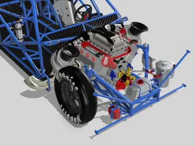 TWIN TURBO HEMI GEN 2 COMPLETE FOR PROMOD NOVA 3D print model