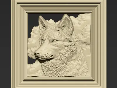 Wolf Head A6 3D print model