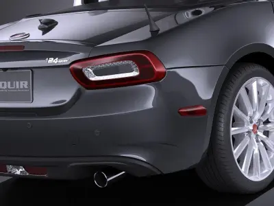 Fiat 124 Spider 2017 VRAY 3D model