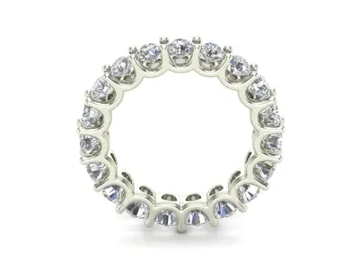 U Shaped Eternity Ring 3 point 6 mm stone size swiss 18 and EU58 3D print model
