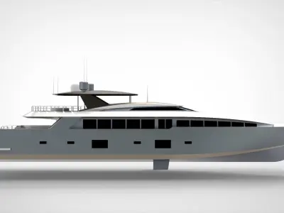 Luxury Yacht IV 3D model