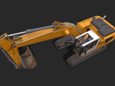 Excavator 936 Low-poly 3D model