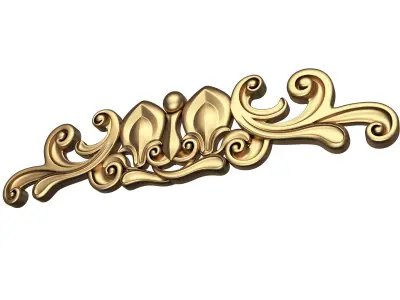 Carved Plaster Molding Decoration 037 Low-poly 3D model