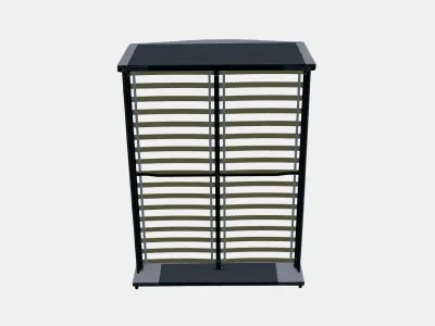 HAUGA Upholstered bed frame Low-poly 3D model