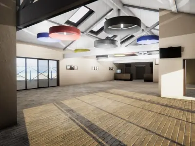  Airport Terminal Low-poly 3D model