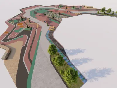 Skatepark-Skate Park PACK 3D model