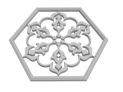 hexagon motif 3D print model