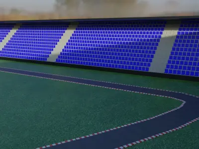  Race Track Low-poly 3D model