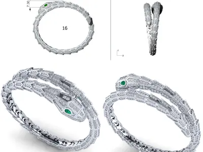 bvlgari bracelet 3D print model