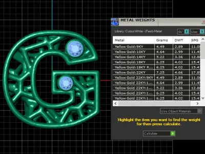 SIMPLE ALPHABET G PENDANT 3D PRINTABLE MODEL  3D print model