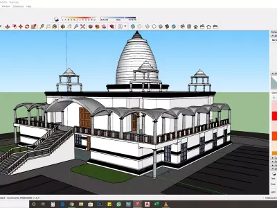 Hindu Temple 3d model  3D model