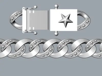 chain bracelets 03 3D print model
