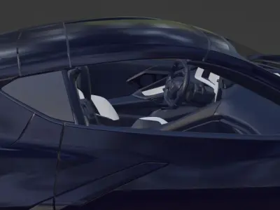 corvette c8 3D print model