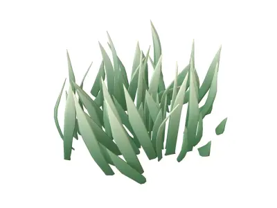 Cartoon Grass v2 002 Low-poly 3D model